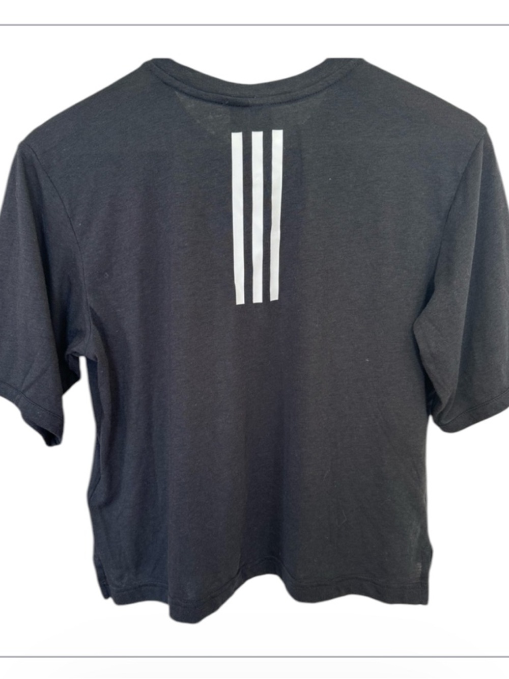 NWT Adidas Crop Top Tee Black Tiro sz XS - Picture 2 of 4